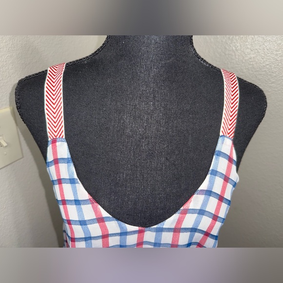 Maude Women’s Red and Blue Checkered Tank Top- Size Medium - Picture 4 of 9